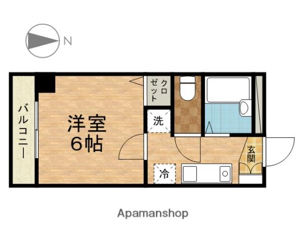 ヴェールメゾン(1K/4階)の間取り写真