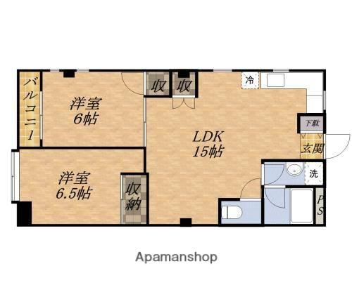 シティハイツミズノ(2LDK/3階)の間取り写真