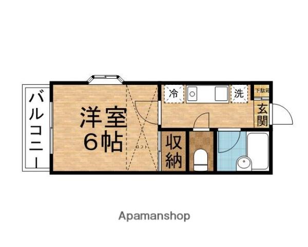 ESTATE紫苑NO3(1K/2階)の間取り写真