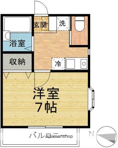 コンフォート市原(1K/2階)の間取り写真