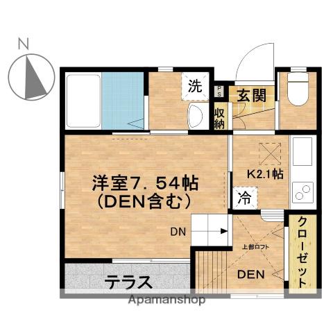 ラ・ヴィータ市川(1K/1階)の間取り写真