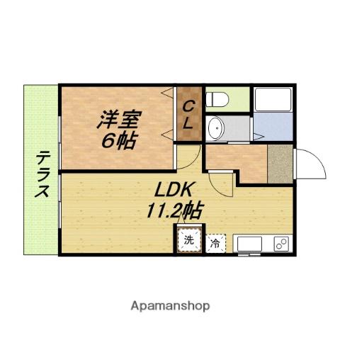 エステート紫苑NO8(1LDK/1階)の間取り写真