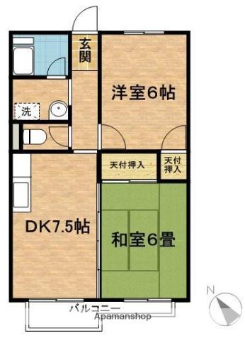ロイヤルハイツ川上 2階階 間取り