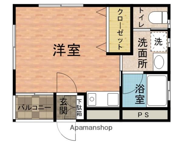 イーストサン(ワンルーム/1階)の間取り写真