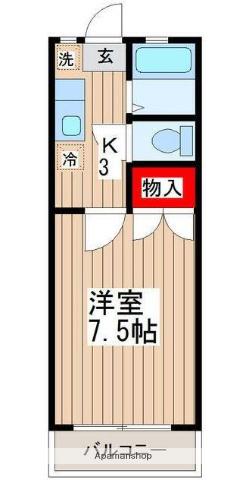 ニューライフ越塚(1K/3階)の間取り写真