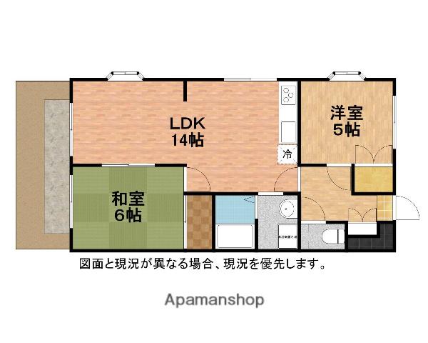 ESTATE紫苑(2LDK/1階)の間取り写真