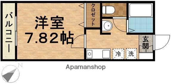 ウィング・サワダ(1K/1階)の間取り写真