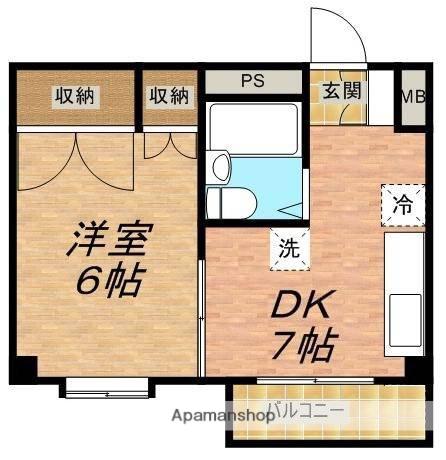 エスペランサ田中(1DK/3階)の間取り写真