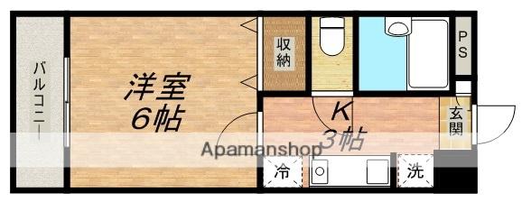 ヴェールメゾン(1K/1階)の間取り写真