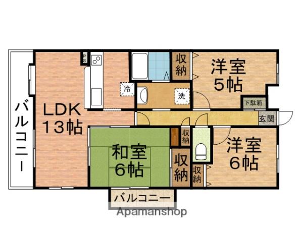 サウスコート市川 2階階 間取り