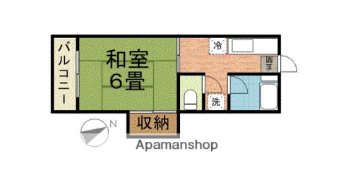 コーポ堀越(1K/1階)の間取り写真