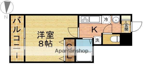 モンシャーメゾン(1K/2階)の間取り写真
