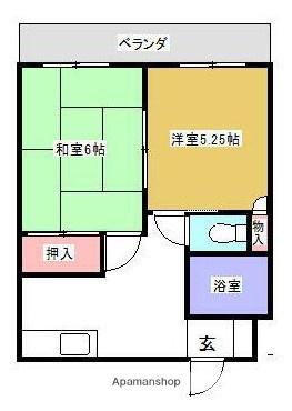 カトウ第二ハイツ 2階階 間取り