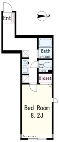 Kハイム(1K/1階)の間取り写真