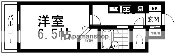 ヴィラ・ロクロー(1K/1階)の間取り写真