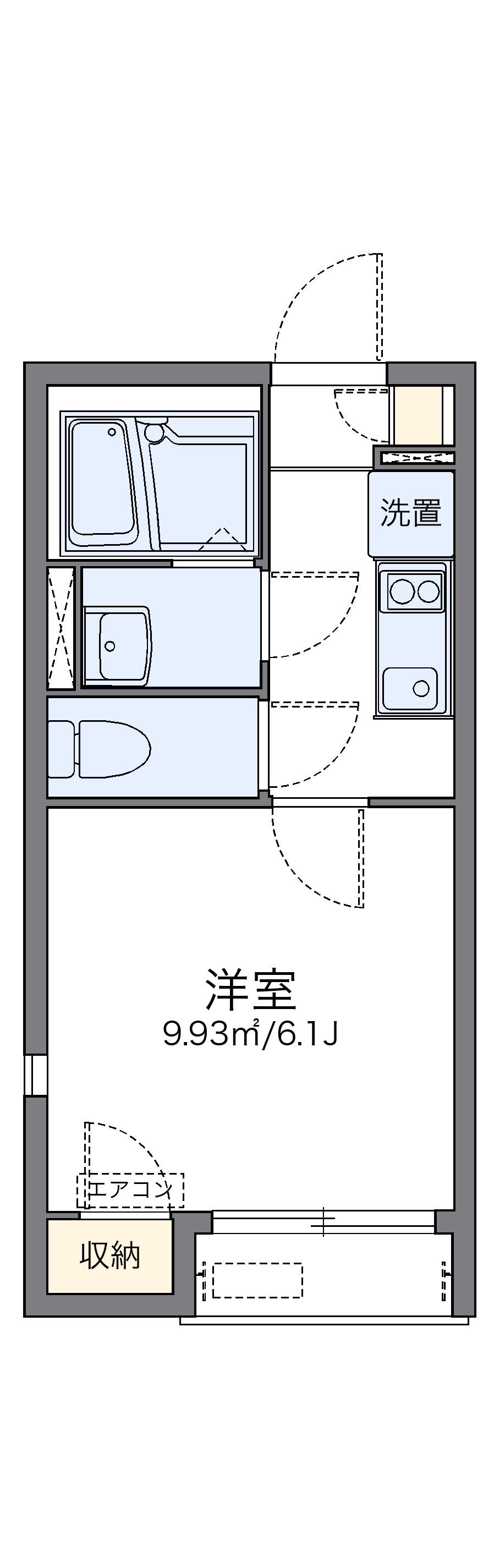 レオネクスト琉海Ⅱ(1K/1階)の間取り写真