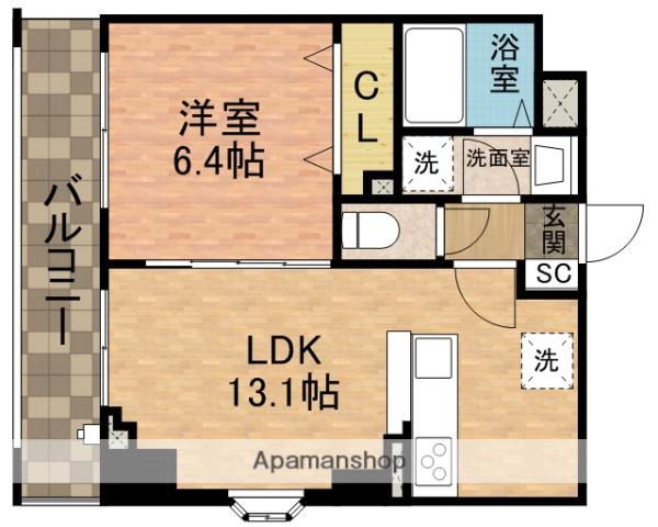 桜テラス(1LDK/2階)の間取り写真