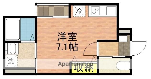 CASA RAILWAY SIDE(ワンルーム/1階)の間取り写真