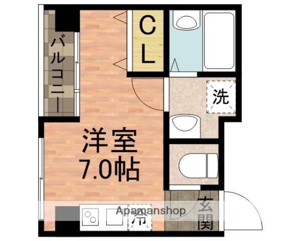 ラ・トゥール船橋TOKYO- BAY(ワンルーム/3階)の間取り写真