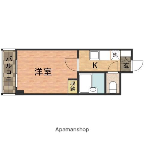 CASSIA南行徳(1K/2階)の間取り写真
