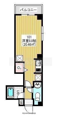 NY SQUARE FUNABASHI(ワンルーム/1階)の間取り写真