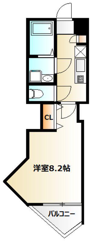 ププレ西船橋(1K/3階)の間取り写真