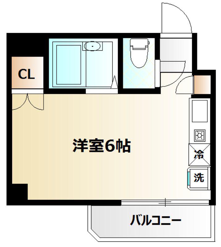 ロイヤルヒルズ(ワンルーム/3階)の間取り写真
