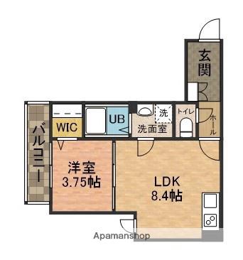 AJ津田沼Ⅴ(1LDK/1階)の間取り写真