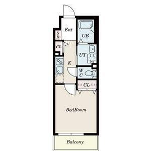 S-FORT船橋海神(1K/3階)の間取り写真
