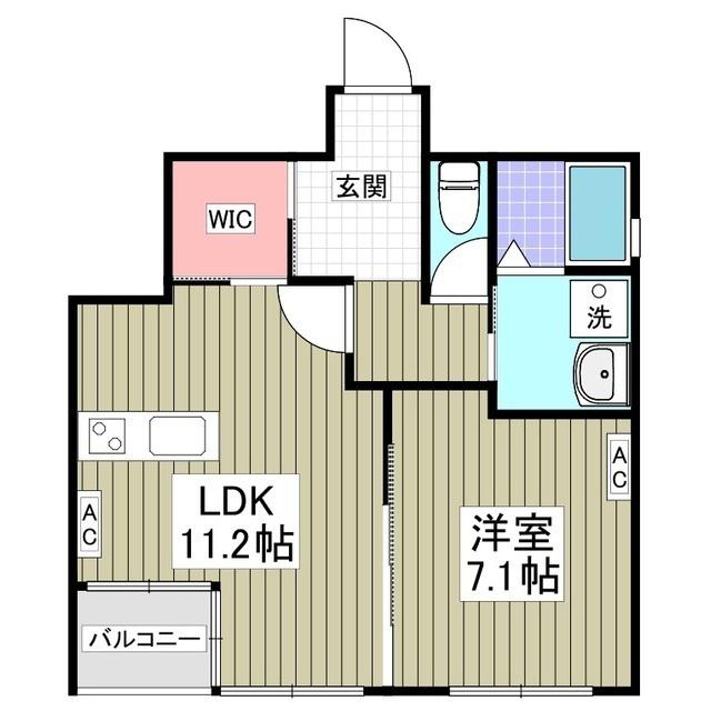 イーストピア(1LDK/1階)の間取り写真