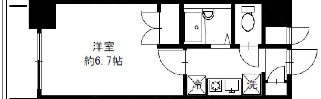 プライマル西船橋(1K/3階)の間取り写真