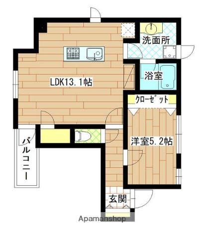 セレクトーン(1LDK/6階)の間取り写真