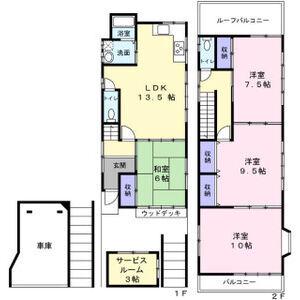 東武鉄道野田線 塚田駅 徒歩9分 2階建 築48年(4SLDK)の間取り写真