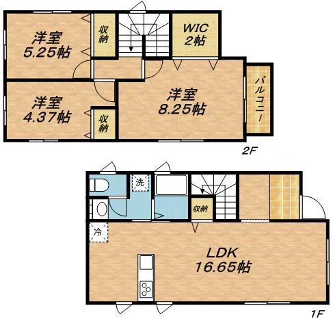総武本線 市川駅 徒歩24分 2階建 築13年(3SLDK)の間取り写真