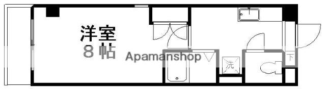 レジデンス16番館(1K/4階)の間取り写真