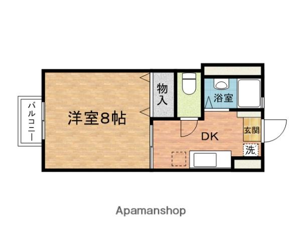 ハウスコーキ(1DK/1階)の間取り写真