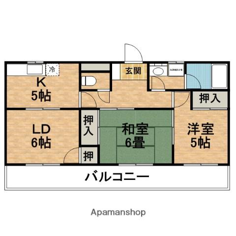 アメニティプラザ(2LDK/3階)の間取り写真
