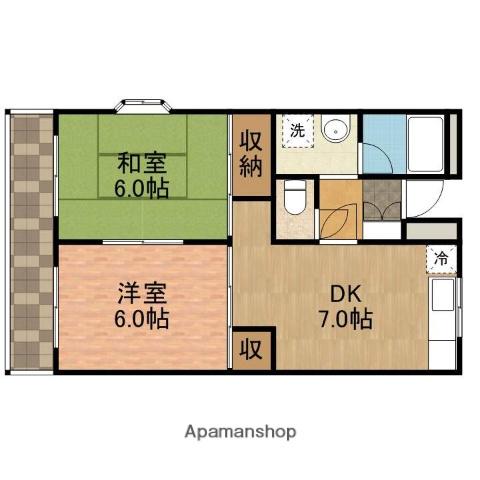 市川グリーンタウン原木 2階階 間取り