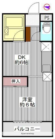 エスポワール船橋(1DK/5階)の間取り写真