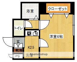 総武・中央緩行線 本八幡駅 徒歩5分 3階建 築28年(1K/1階)の間取り写真