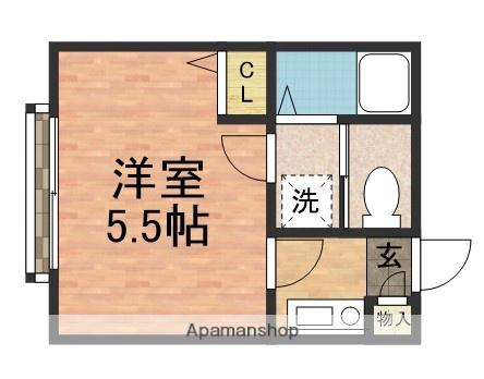 ヴランドール西船(1K/1階)の間取り写真