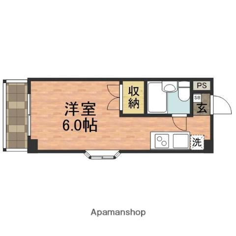 エステート21(ワンルーム/2階)の間取り写真