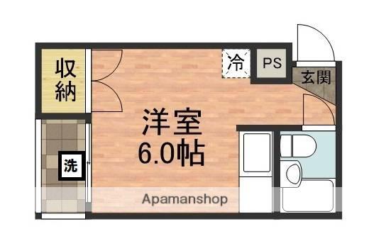 エステート21(ワンルーム/1階)の間取り写真