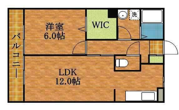 ボナール07(1LDK/3階)の間取り写真