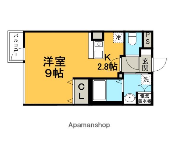 ラ・プラージュ(ワンルーム/4階)の間取り写真