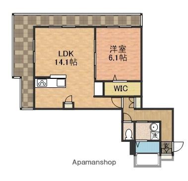 ボンジェニ(1LDK/3階)の間取り写真
