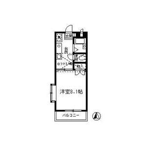 アイリス船橋(1K/2階)の間取り写真