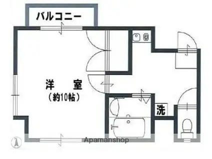 富士マンション若宮(1K/3階)の間取り写真
