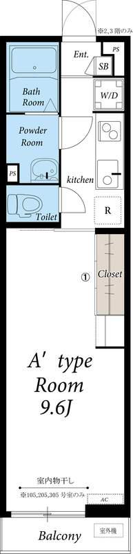 リブリグランハイム(1K/1階)の間取り写真