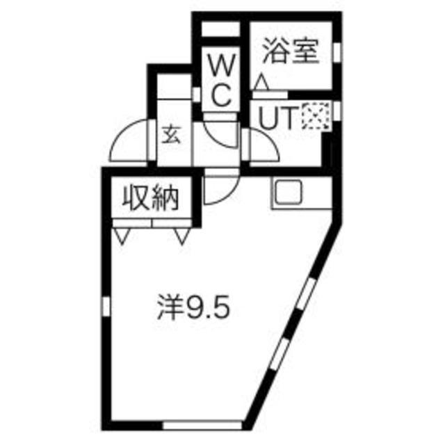HOUSE H.S(ワンルーム/1階)の間取り写真